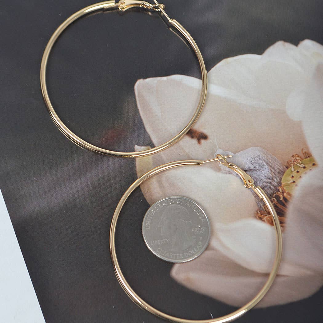 Metal 60mm Hoop Earring