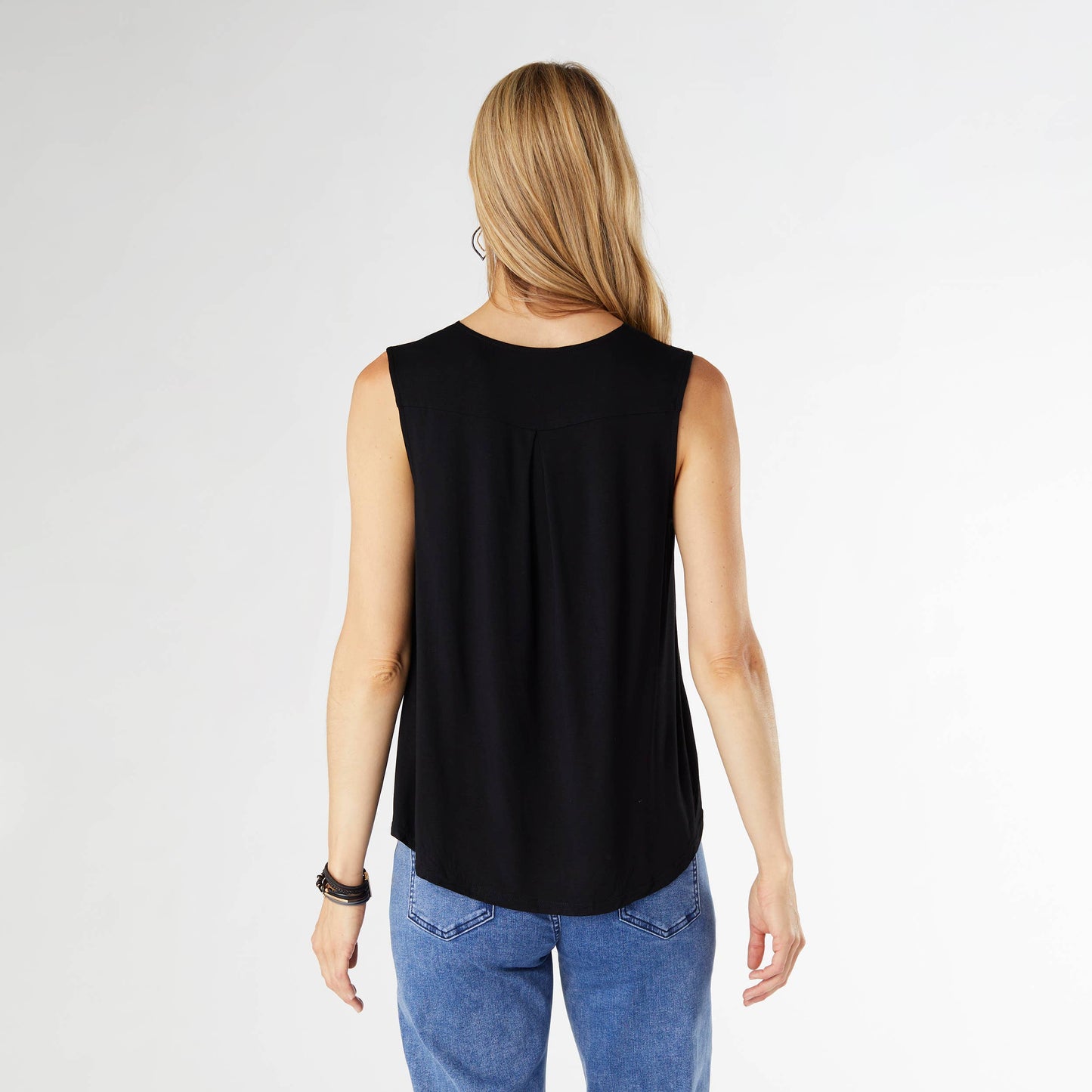 Erin Pleat Back V-Neck Tank
