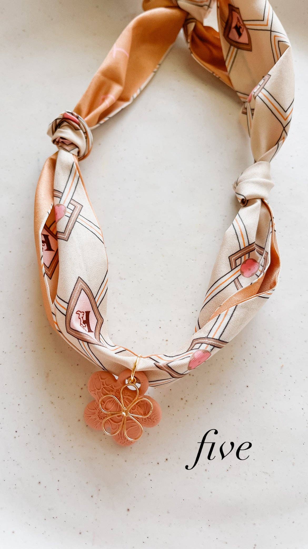 Clay Scarf Necklace