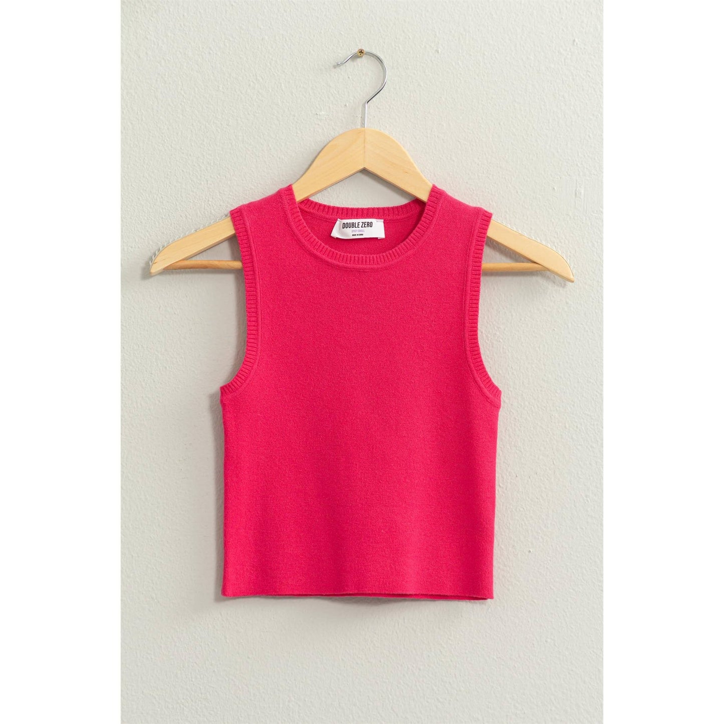 RIBBED KNIT CROPPED TANK TOP