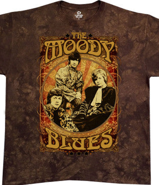 Moody Blues Vintage Poster Tie-Dye T-Shirt