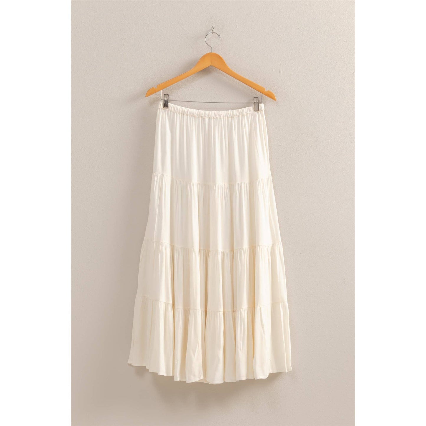 High Waist Tiered Maxi Skirt