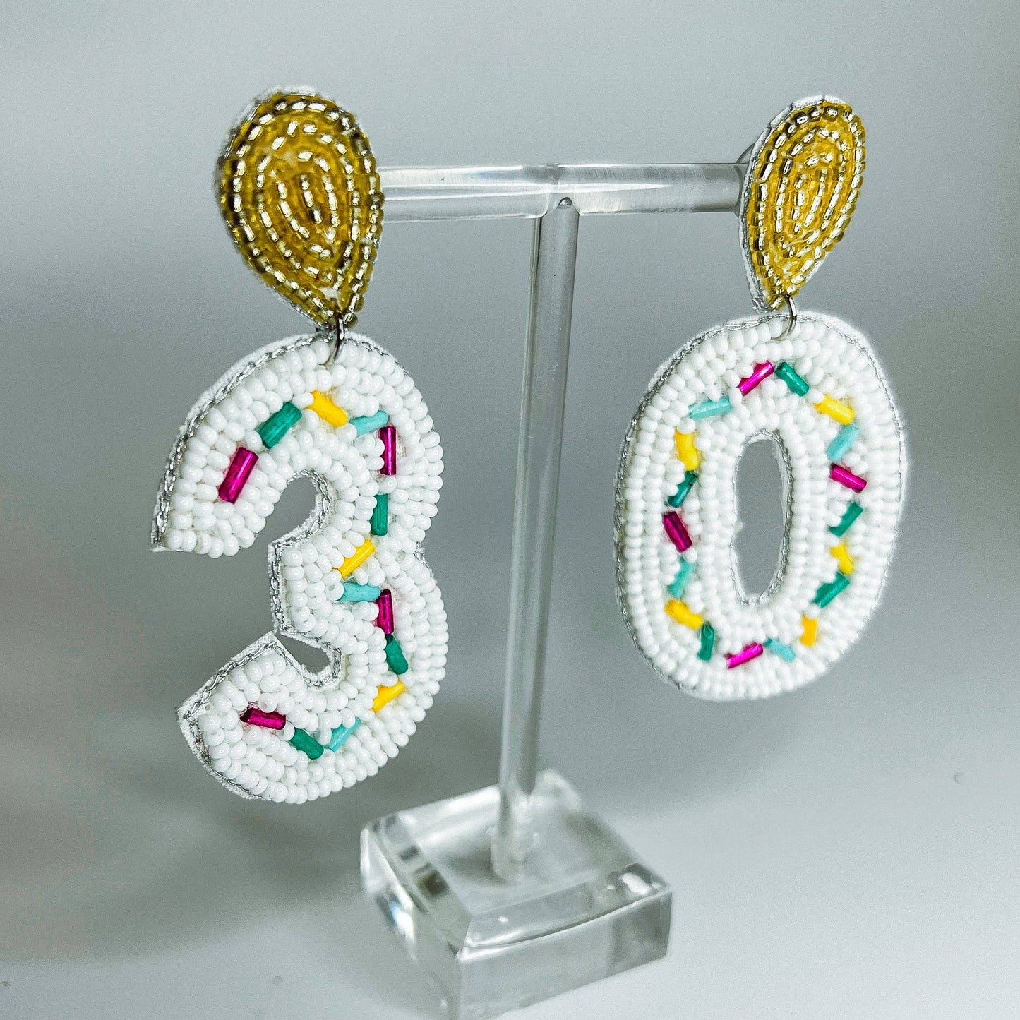30th Birthday Cake Earrings