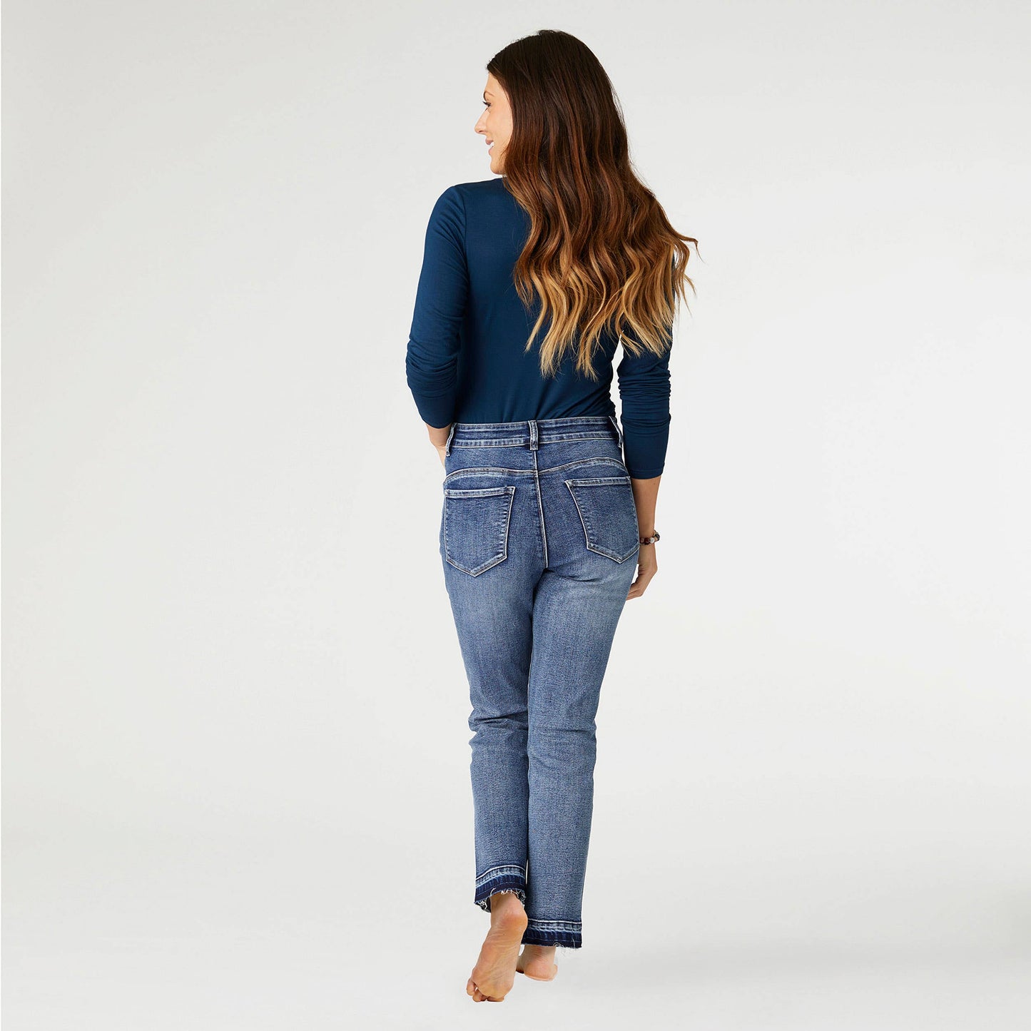 EverStretch Straight Ankle with Contrast Bottom