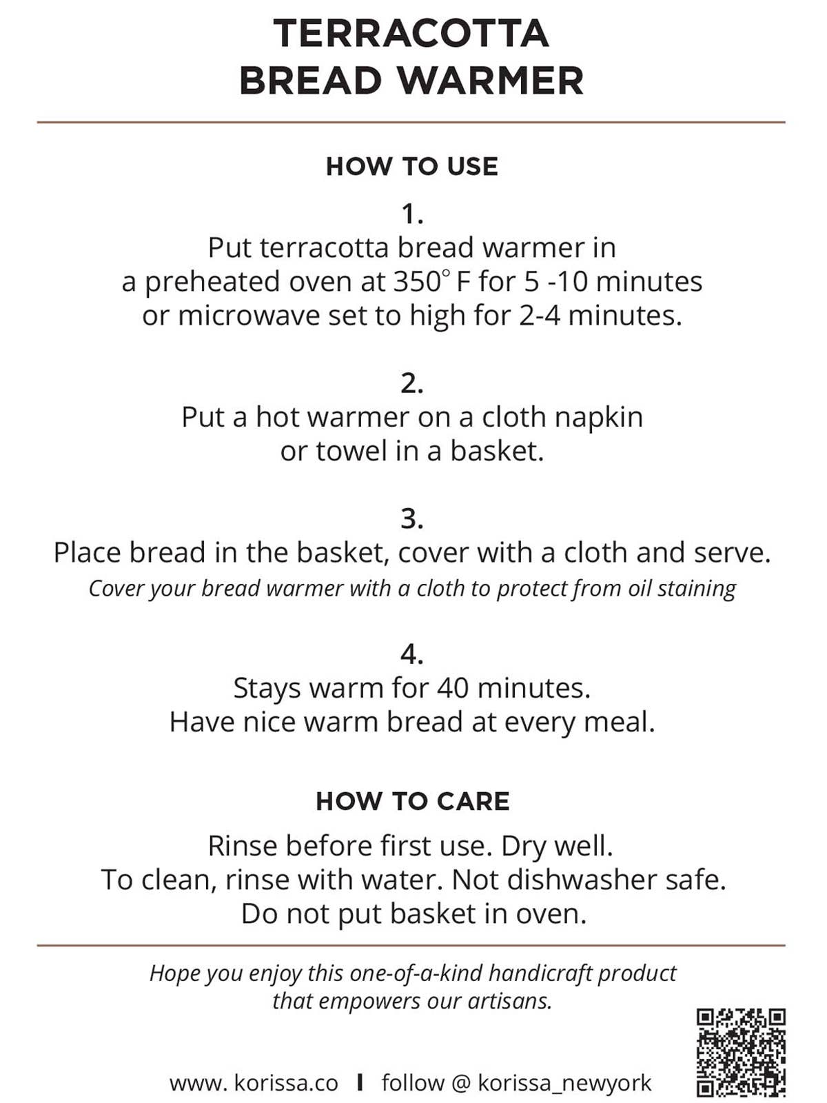 Handmade Bread Warmer & Wicker Basket - Vintage flower