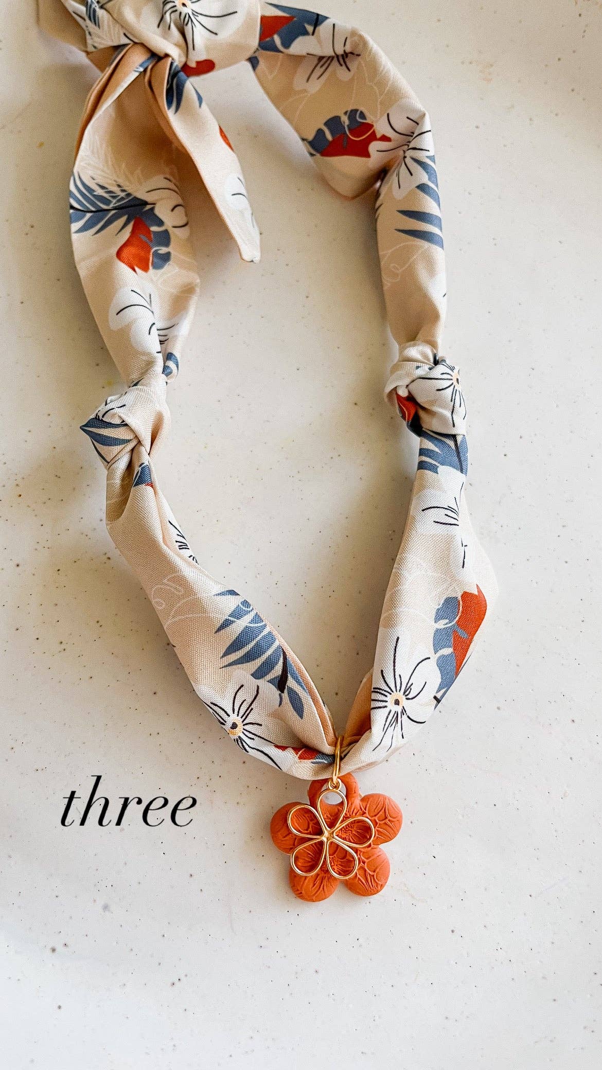 Clay Scarf Necklace