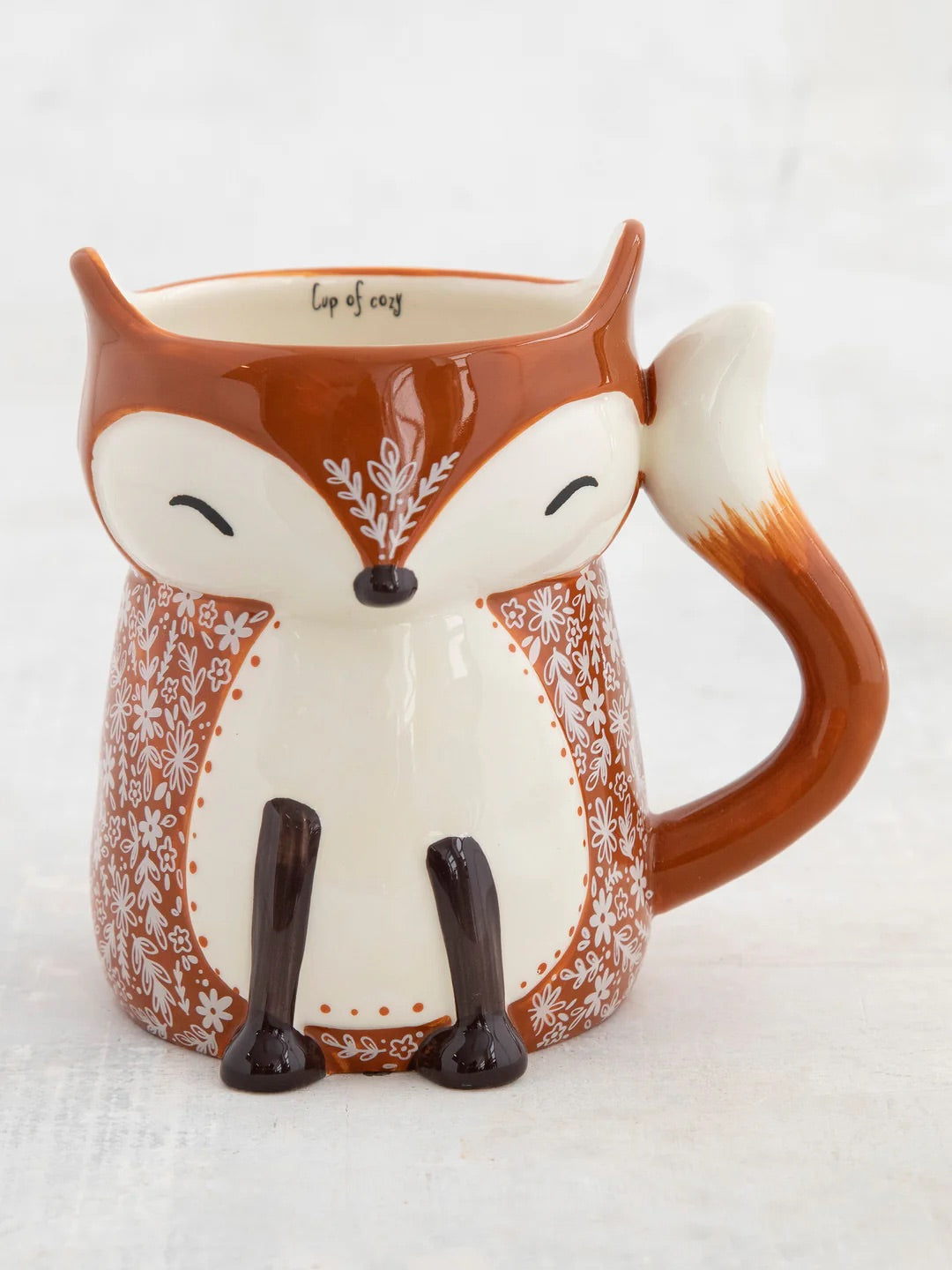 Natural Life Folk Art Coffee Mug-Francis The Fox