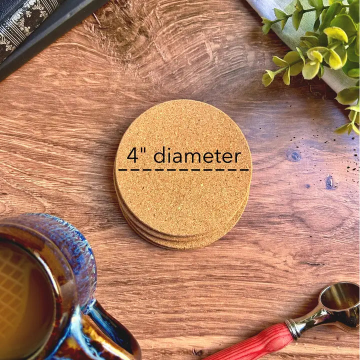 Custom 62002 Zip Code and City Cork Coasters - Sold Individually