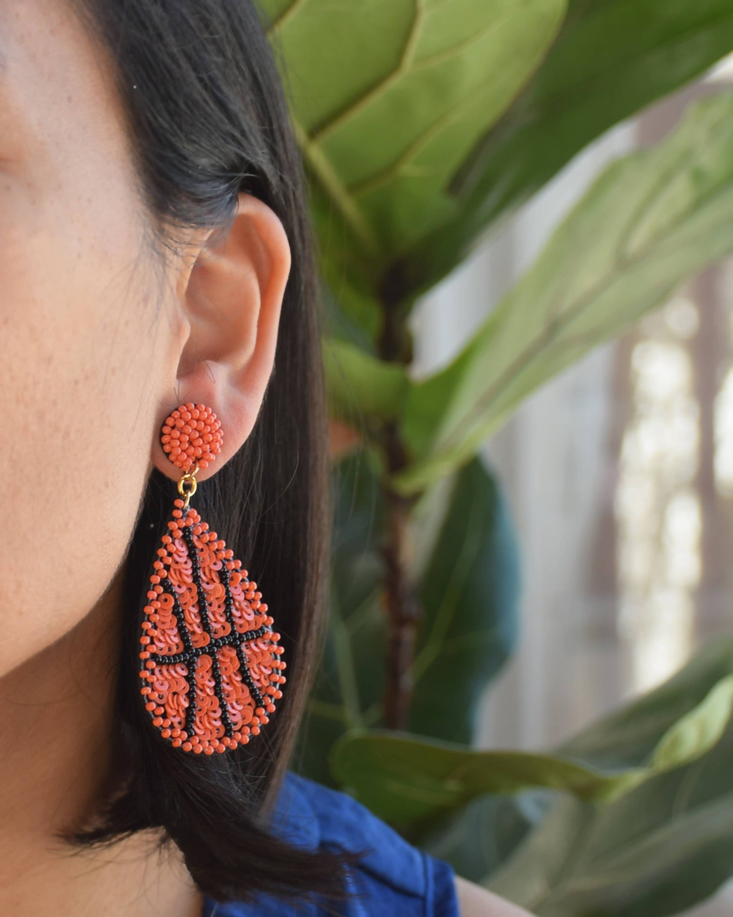 Bead Earring | Basketball