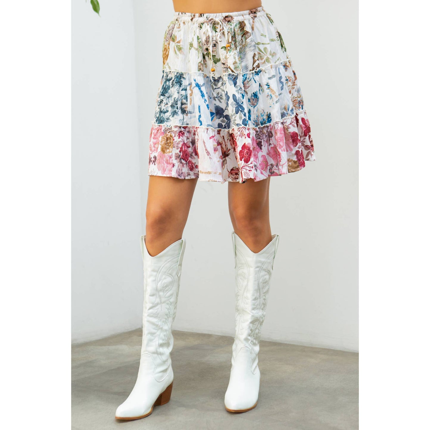 Floral Tiered Skirt