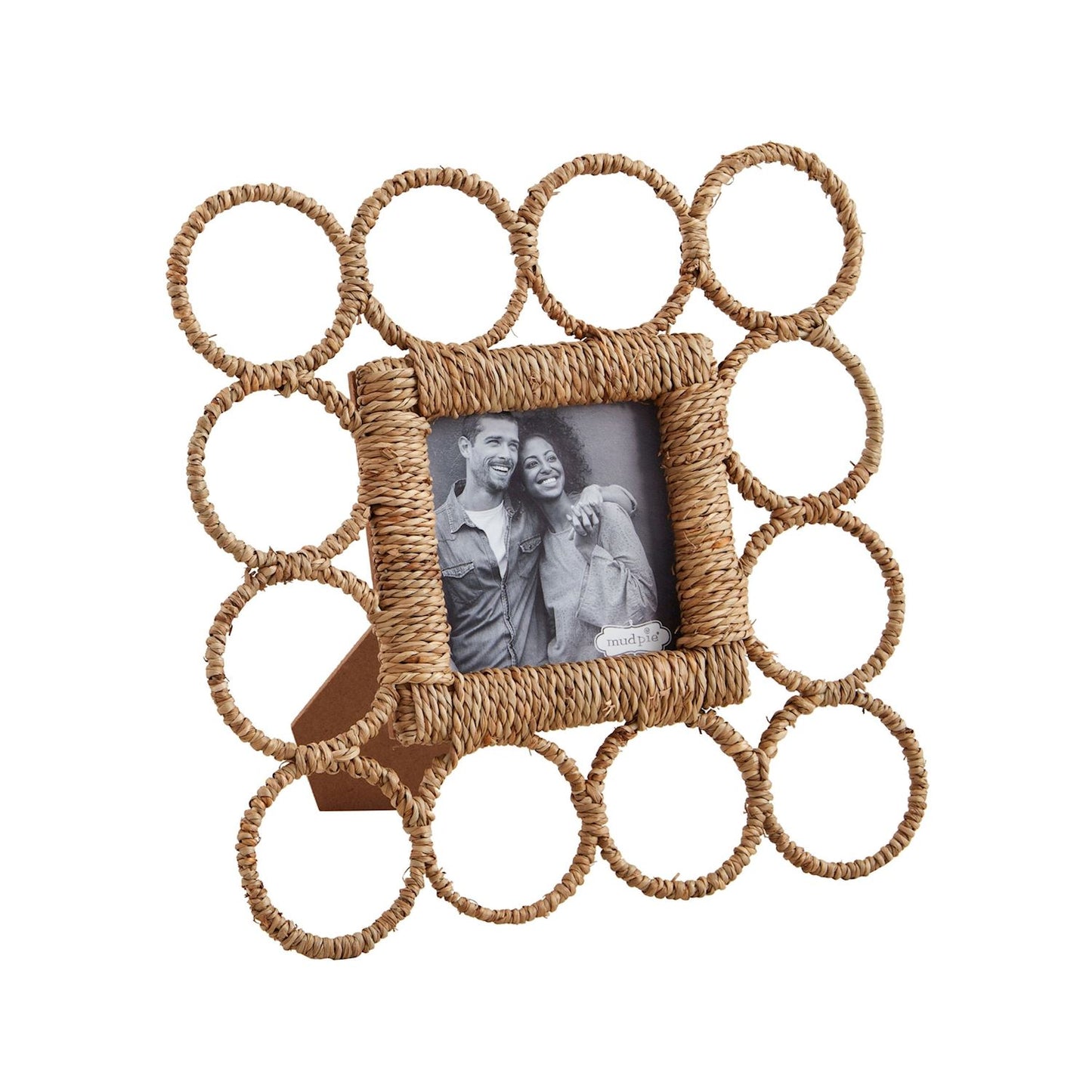 Mud Pie Small Seagrass Link Photo Frame
