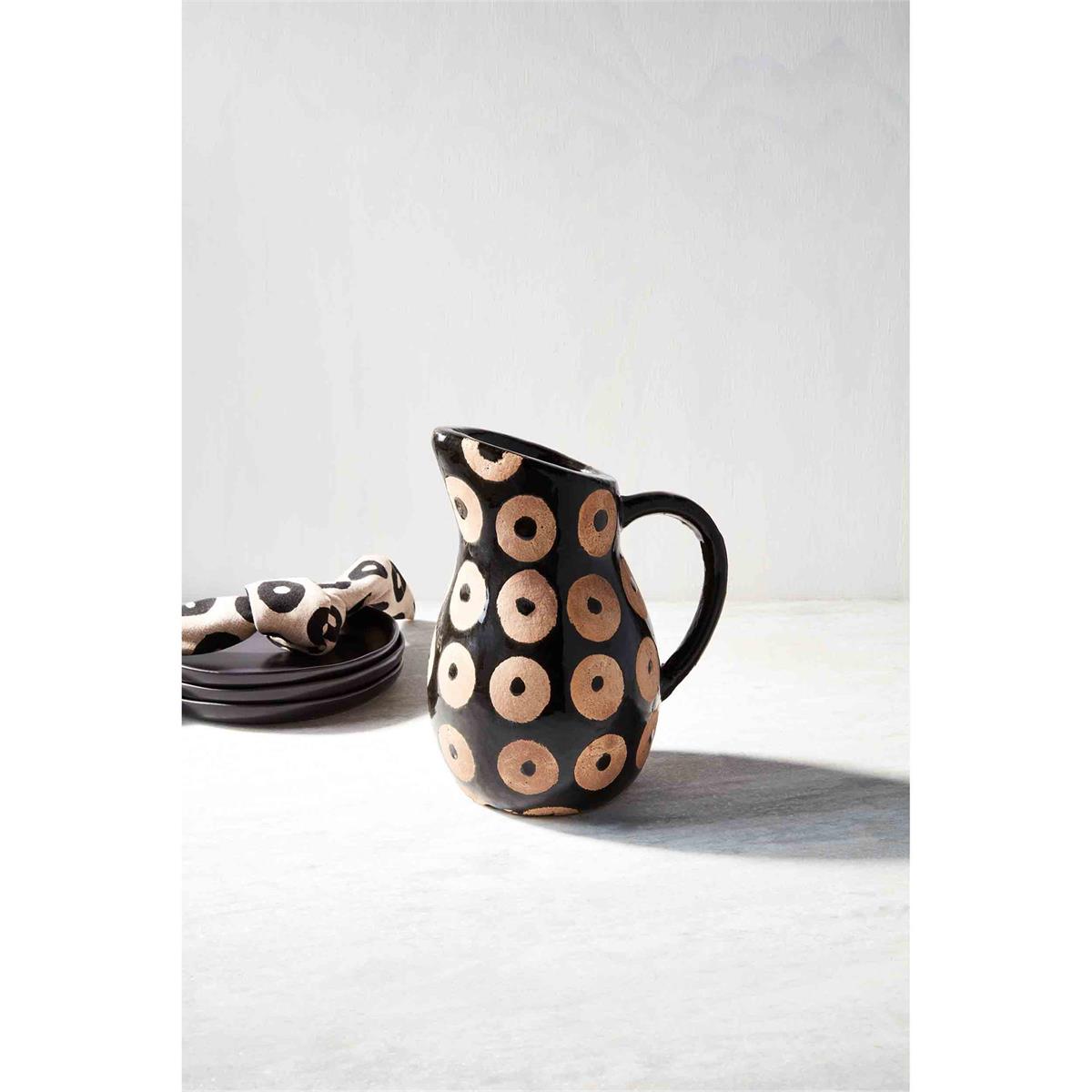 Mud Pie Black Dot Pitcher