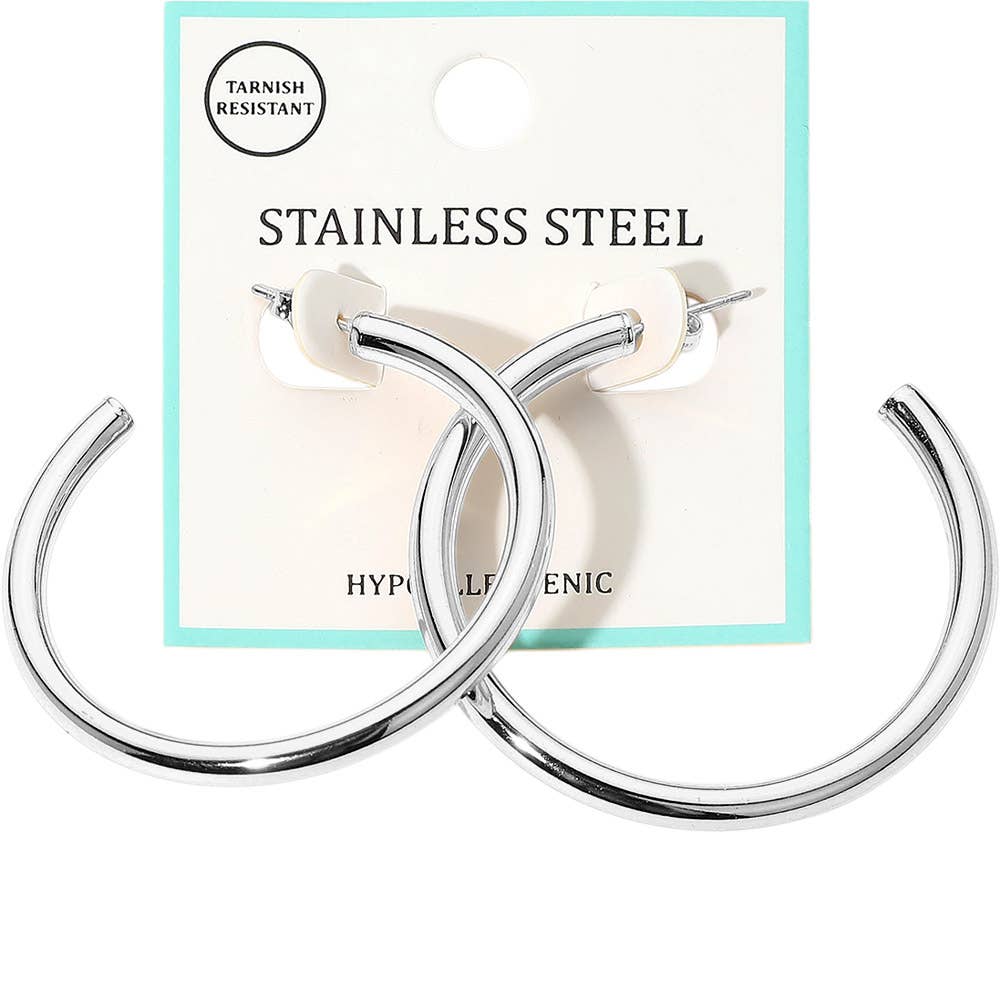 Stainless Steel Hoop Earrings