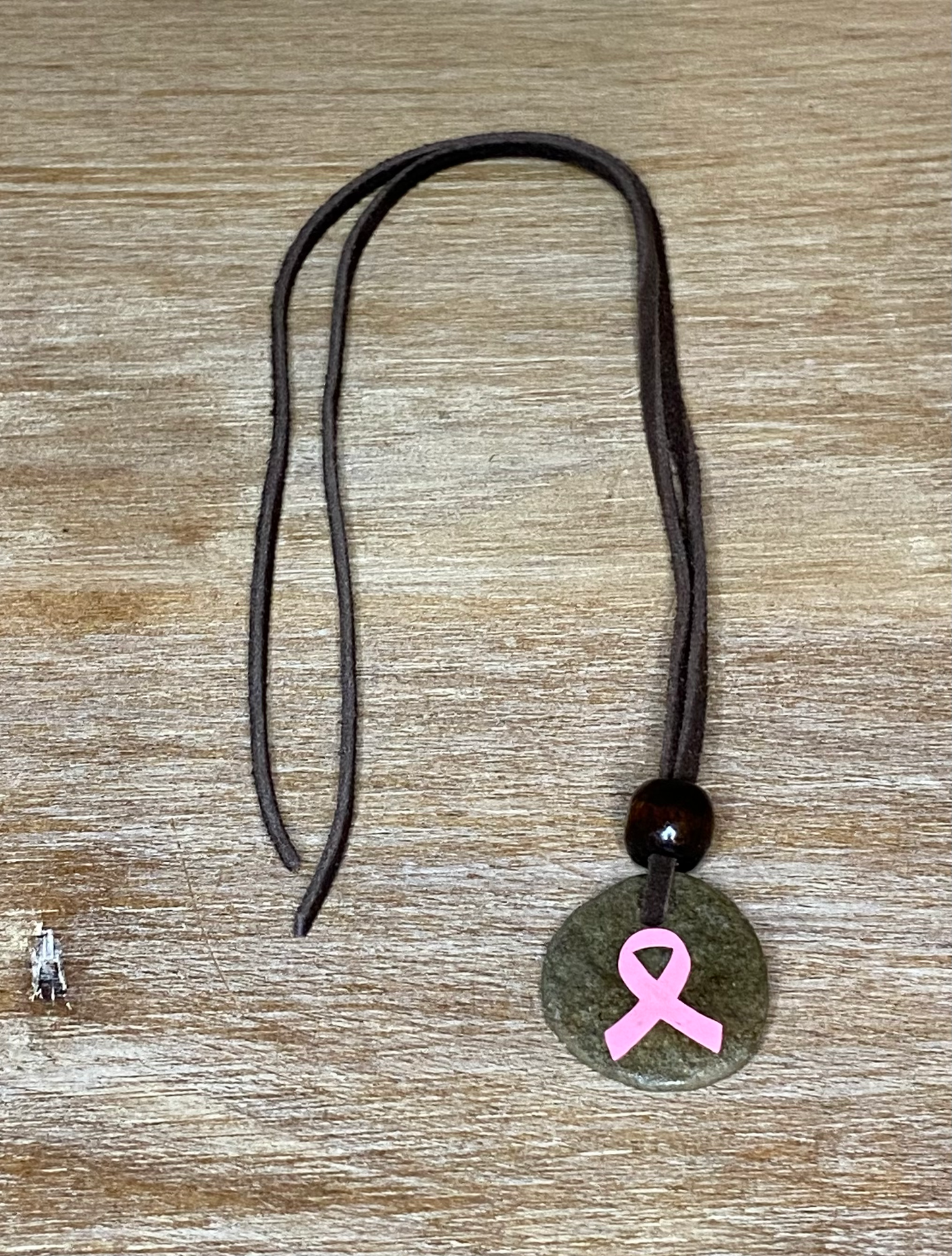 Cancer Prayer Rock Necklace