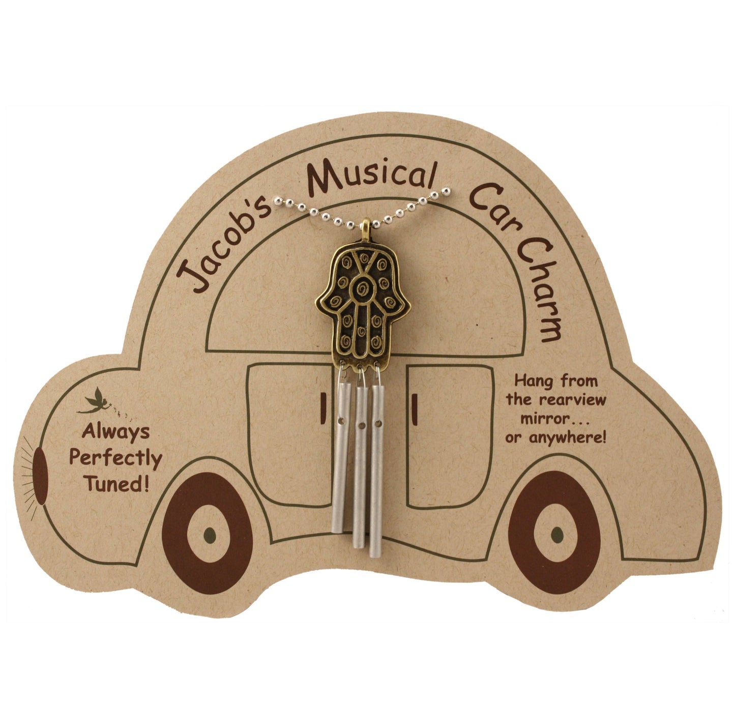 Jacob's Musical Car Charm Chime, Hamsa Healing Hand