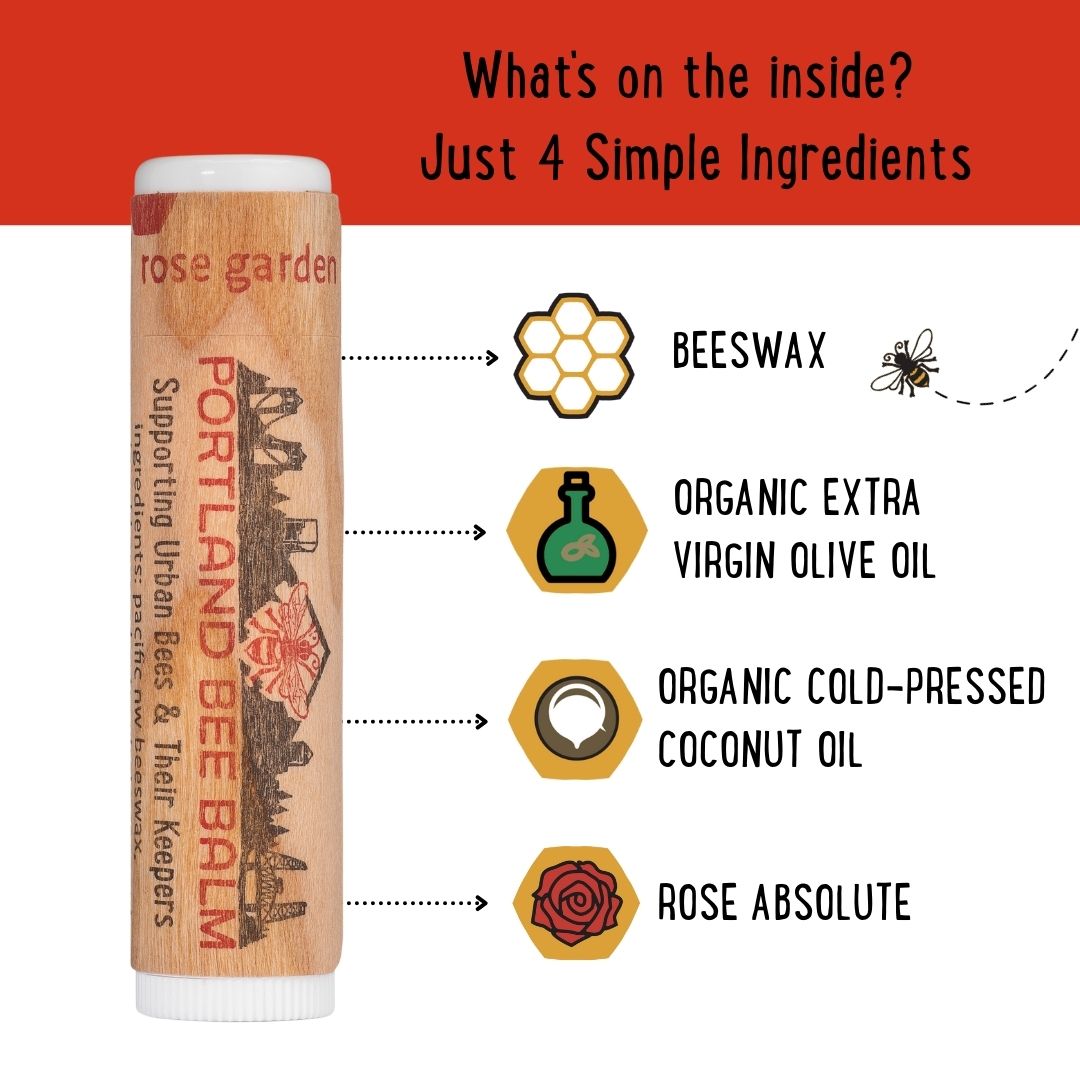 Rose Garden Beeswax Lip Balm - Organic