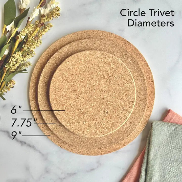 Custom 62002 Zip Code and City Cork Trivet Hot Pad - Circle