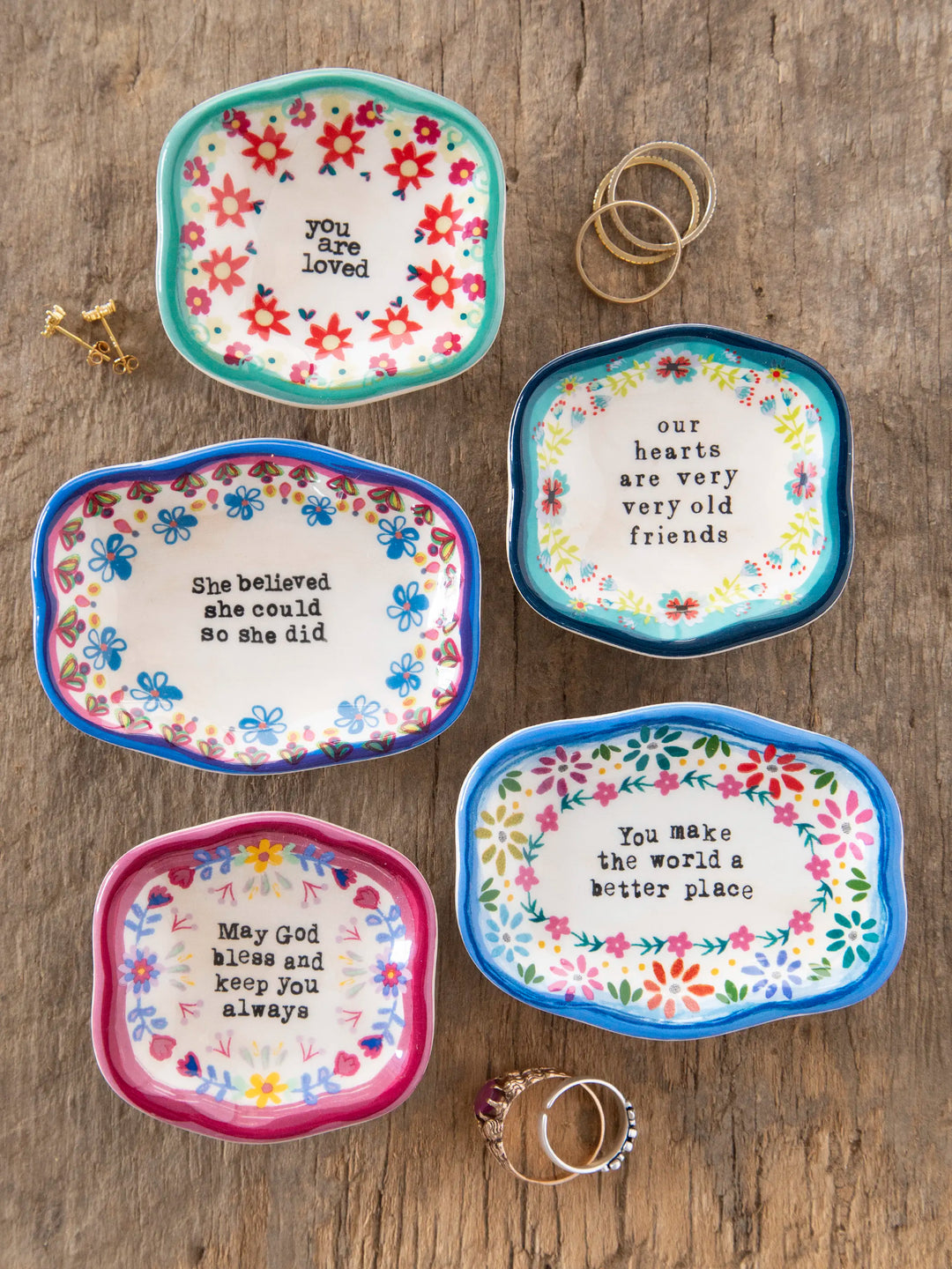 Natural Life Artisan Trinket Dish-She Believed