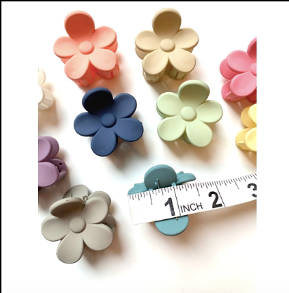 Small Flower Multicolored Hair Claw Clips