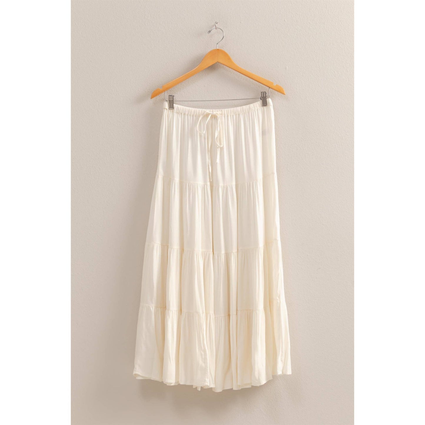 High Waist Tiered Maxi Skirt