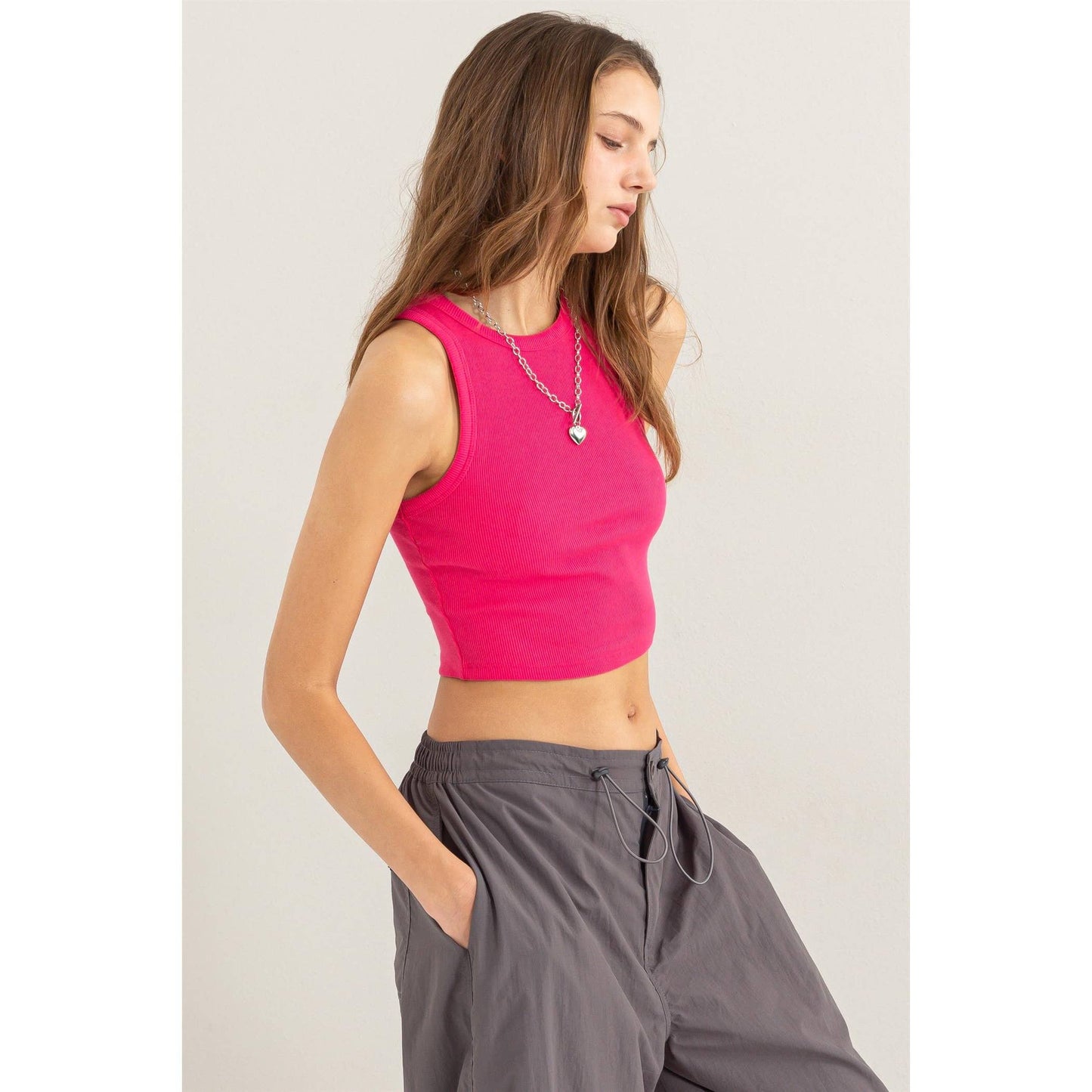 RIBBED CROP TANK TOP