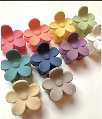 Small Flower Multicolored Hair Claw Clips