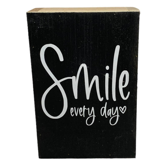 Smile Everyday Small Black Modern Farmhouse Sign