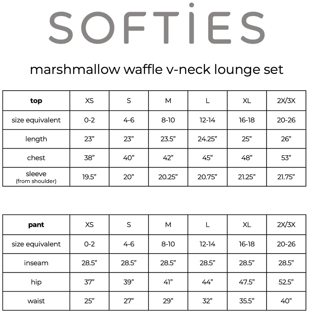 Waffle Knit Marshmallow V-Neck Lounge Set