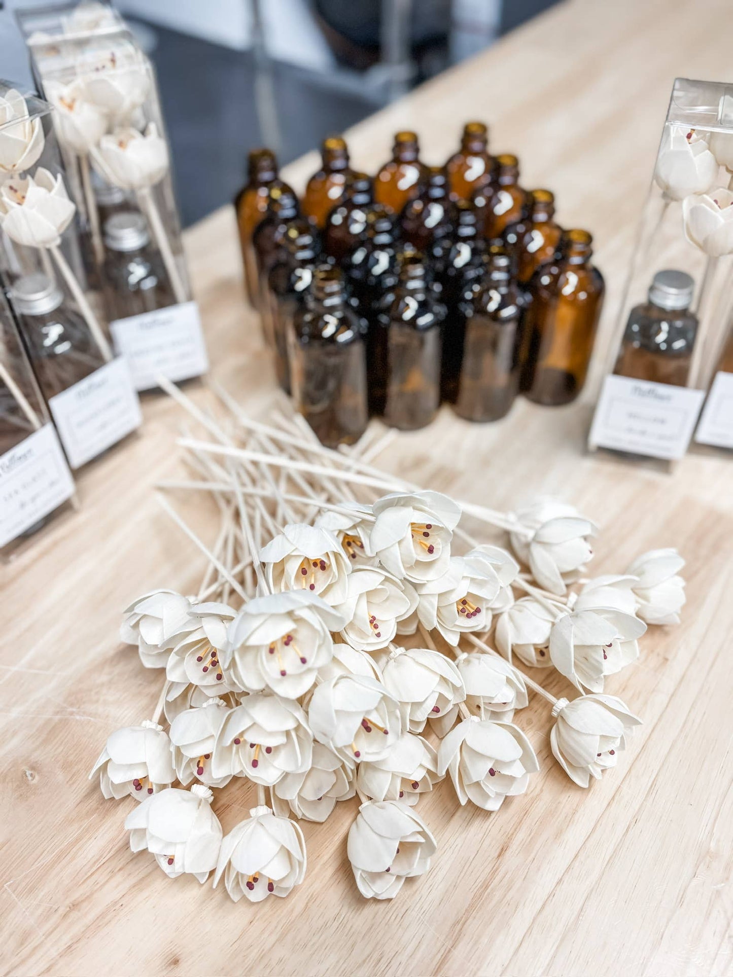 Sea Glass Floral Reed Diffuser | Long-Lasting Scent | Clean & Flameless Fragrance