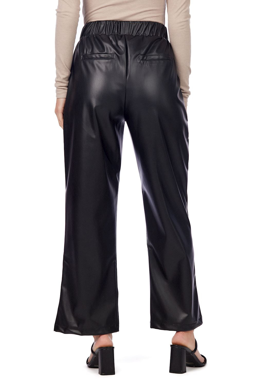 Mud Pie Black Ballard Leather Pant