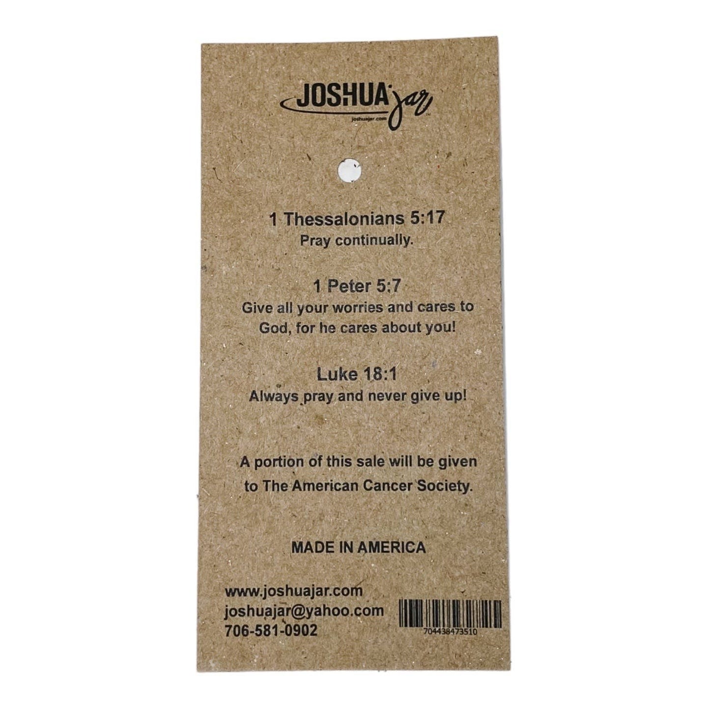 Cancer Prayer Rock Necklace