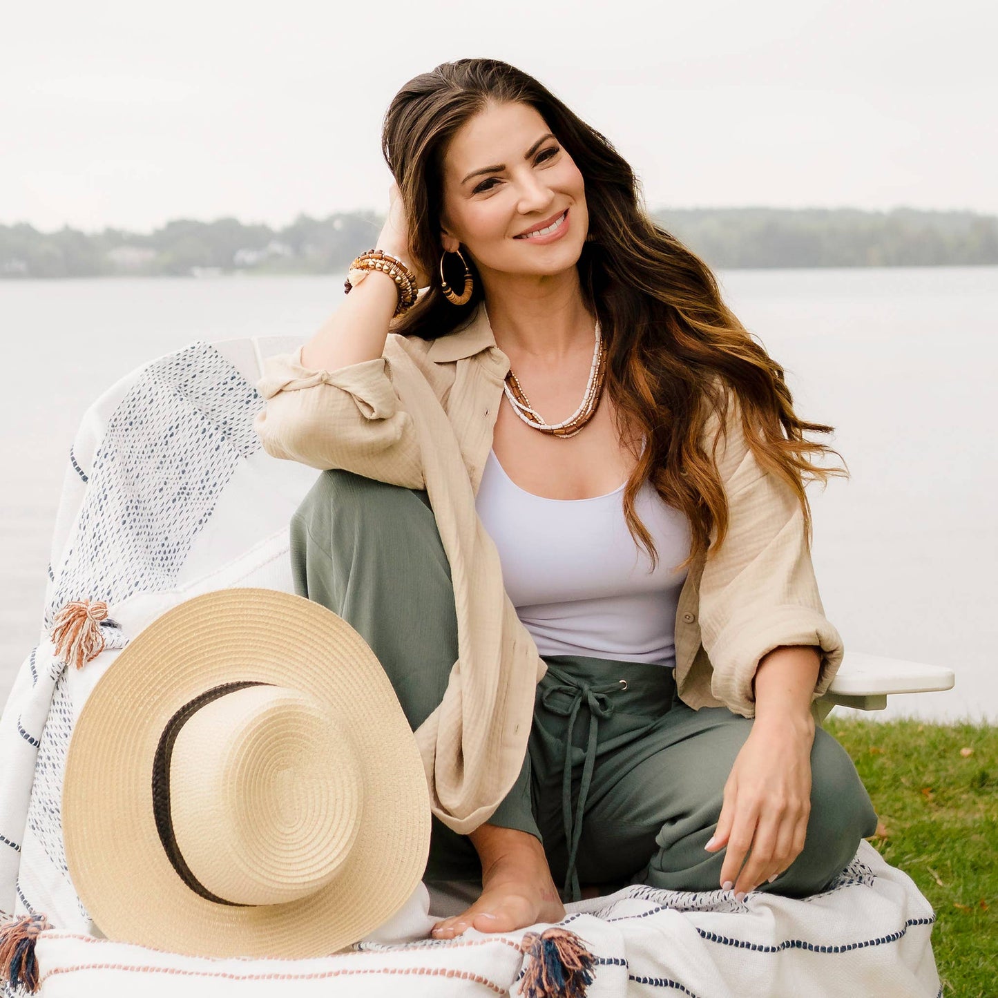 Aaliyah Gauze Long Sleeve Button Up Top