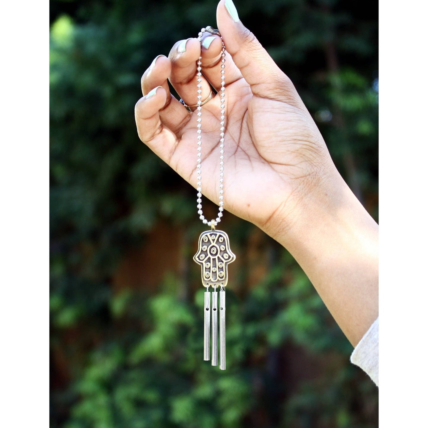 Jacob's Musical Car Charm Chime, Hamsa Healing Hand