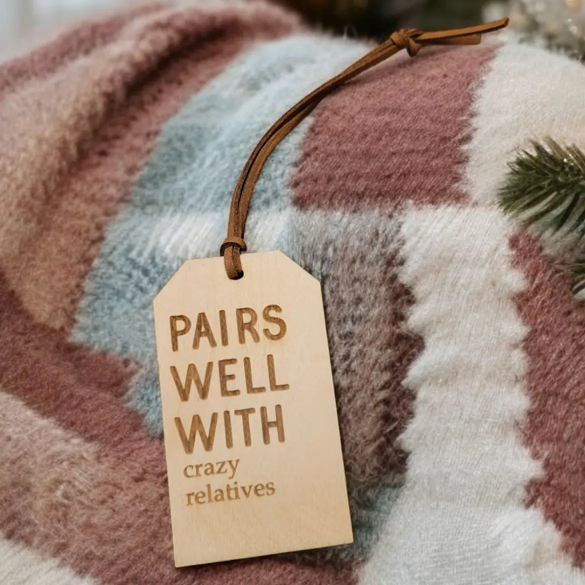 Christmas Wine Tag