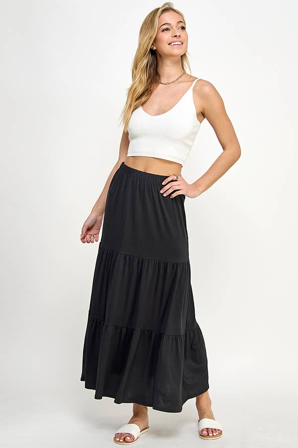 TIERED MIDAXI SKIRT