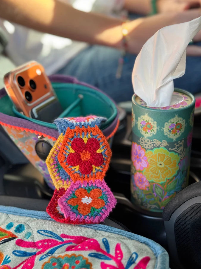Natural Life Car Tissues-Floral Patchwork