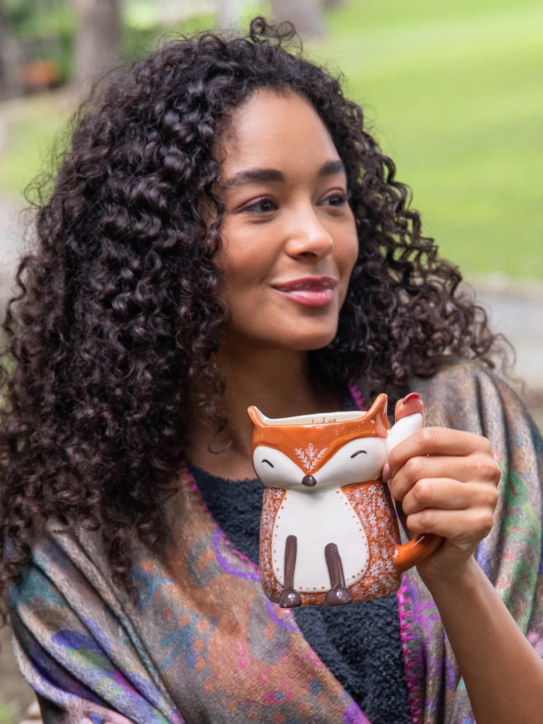 Natural Life Folk Art Coffee Mug-Francis The Fox