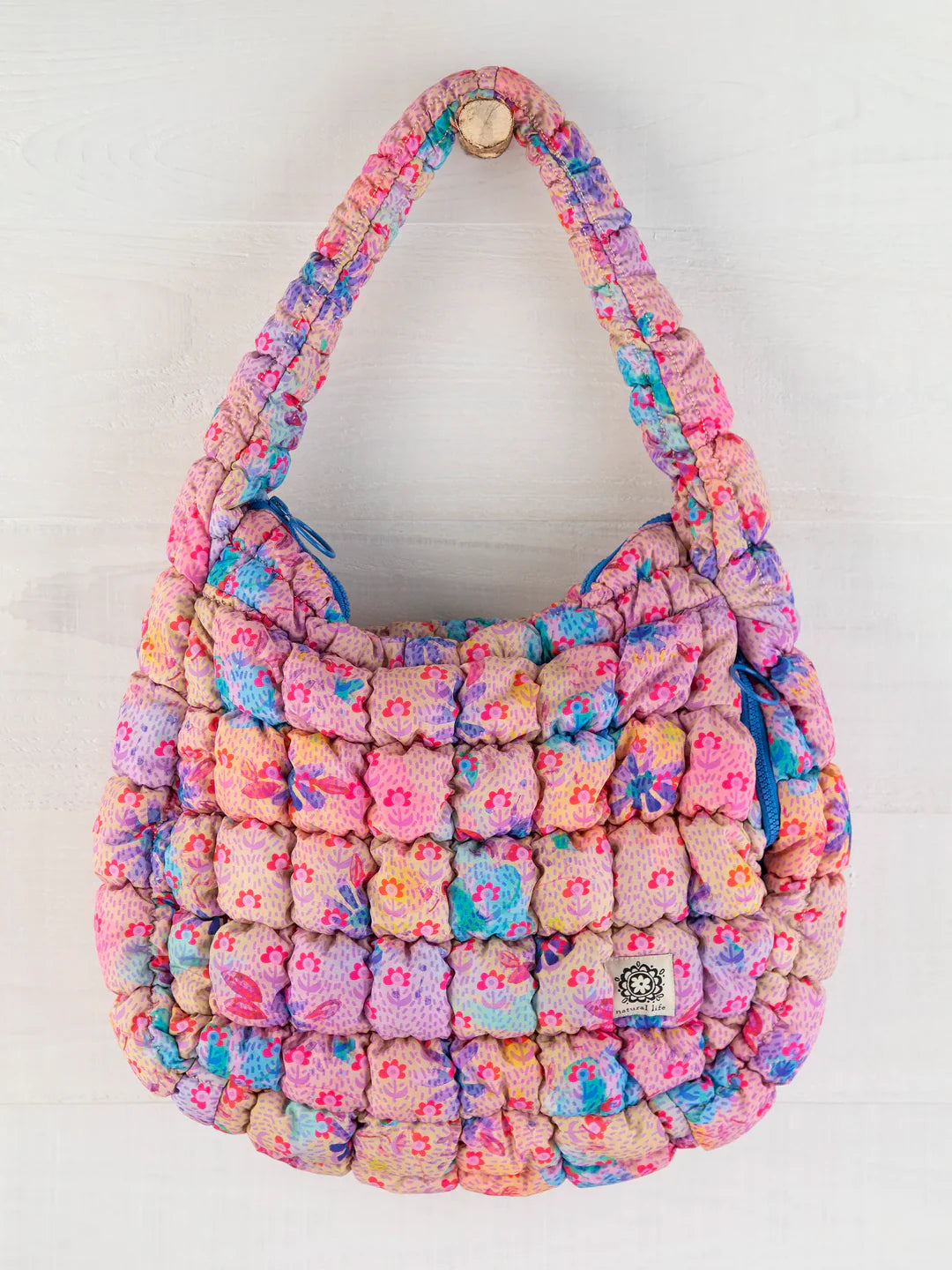 Natural Life Puffy Fit-It-All Bag-Tiny Mod Watercolor Floral