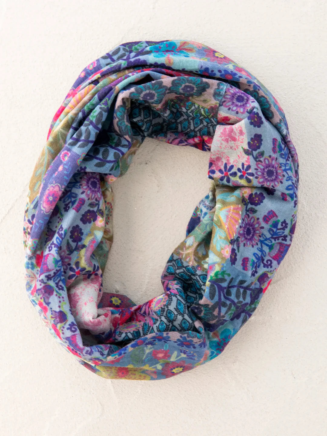 Natural Life Full Boho Bandeau® Headband-Blue Patchwork