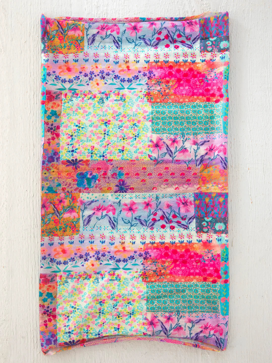 Natural Life Full Boho Bandeau® Headband-Pink Watercolor Patchwork