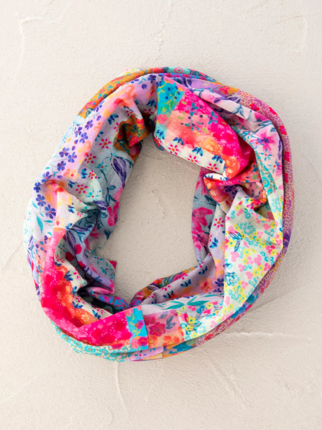 Natural Life Full Boho Bandeau® Headband-Pink Watercolor Patchwork