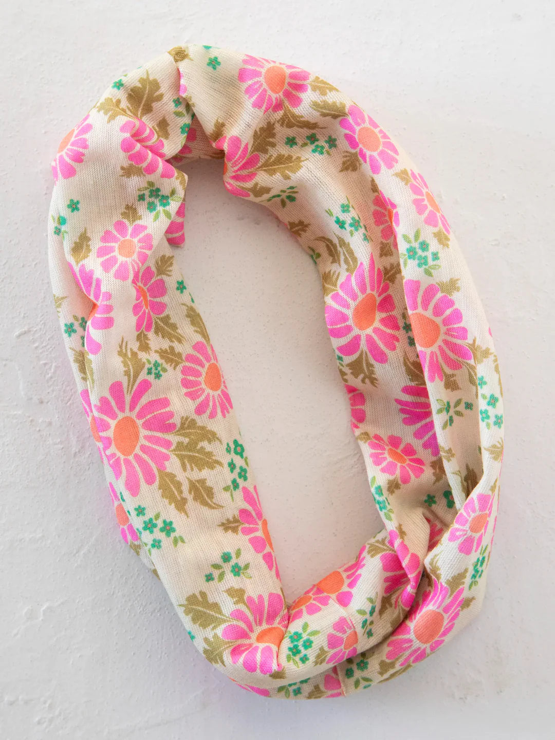 Natural Life Half Boho Bandeau® Headband-Floral Vintage Cream