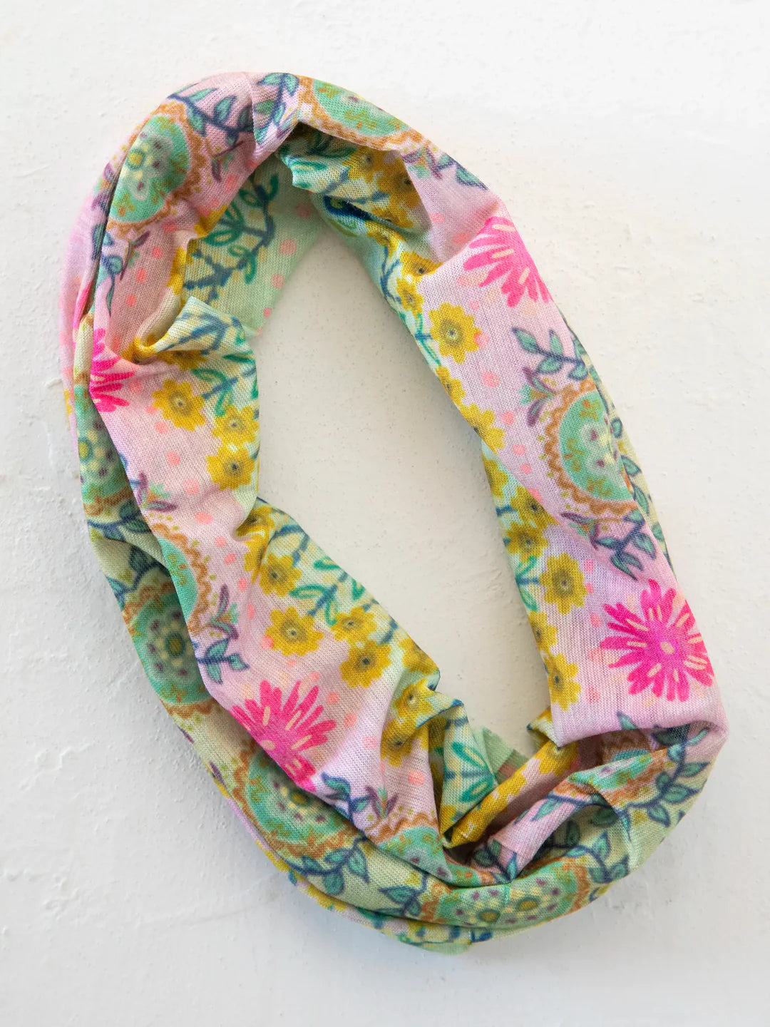 Natural Life Half Boho Bandeau® Headband-Mint Borders