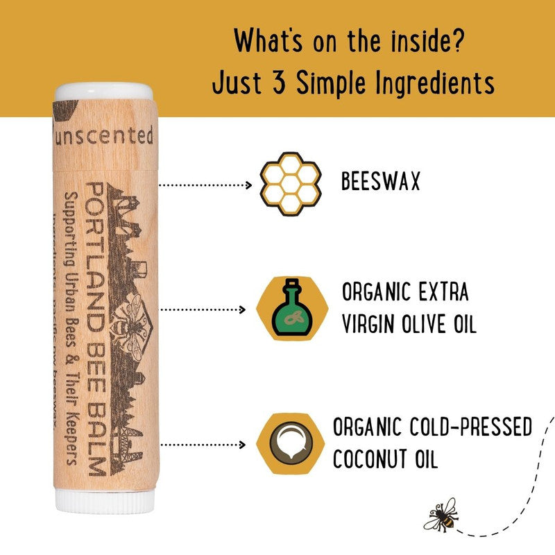 Unscented Beeswax Lip Balm - Organic
