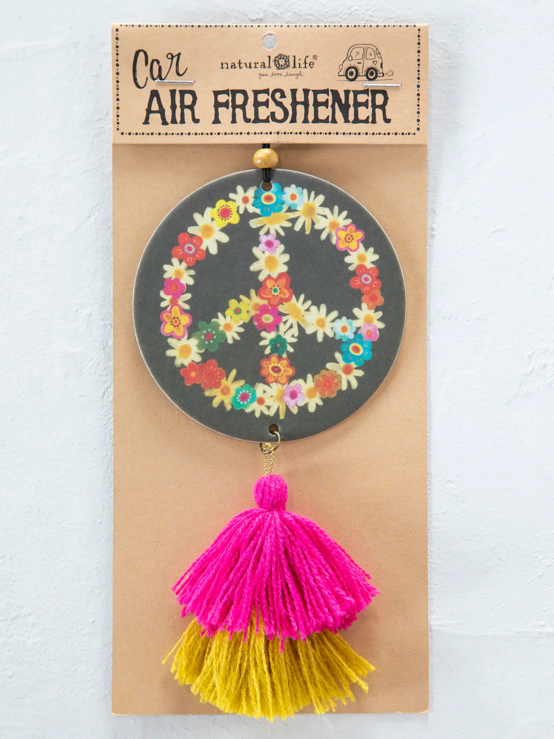 Natural Life Car Air Freshener-Peace Sign