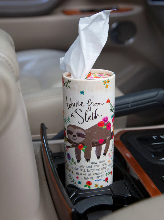 Natural Life Car Tissues - Advice From a Sloth