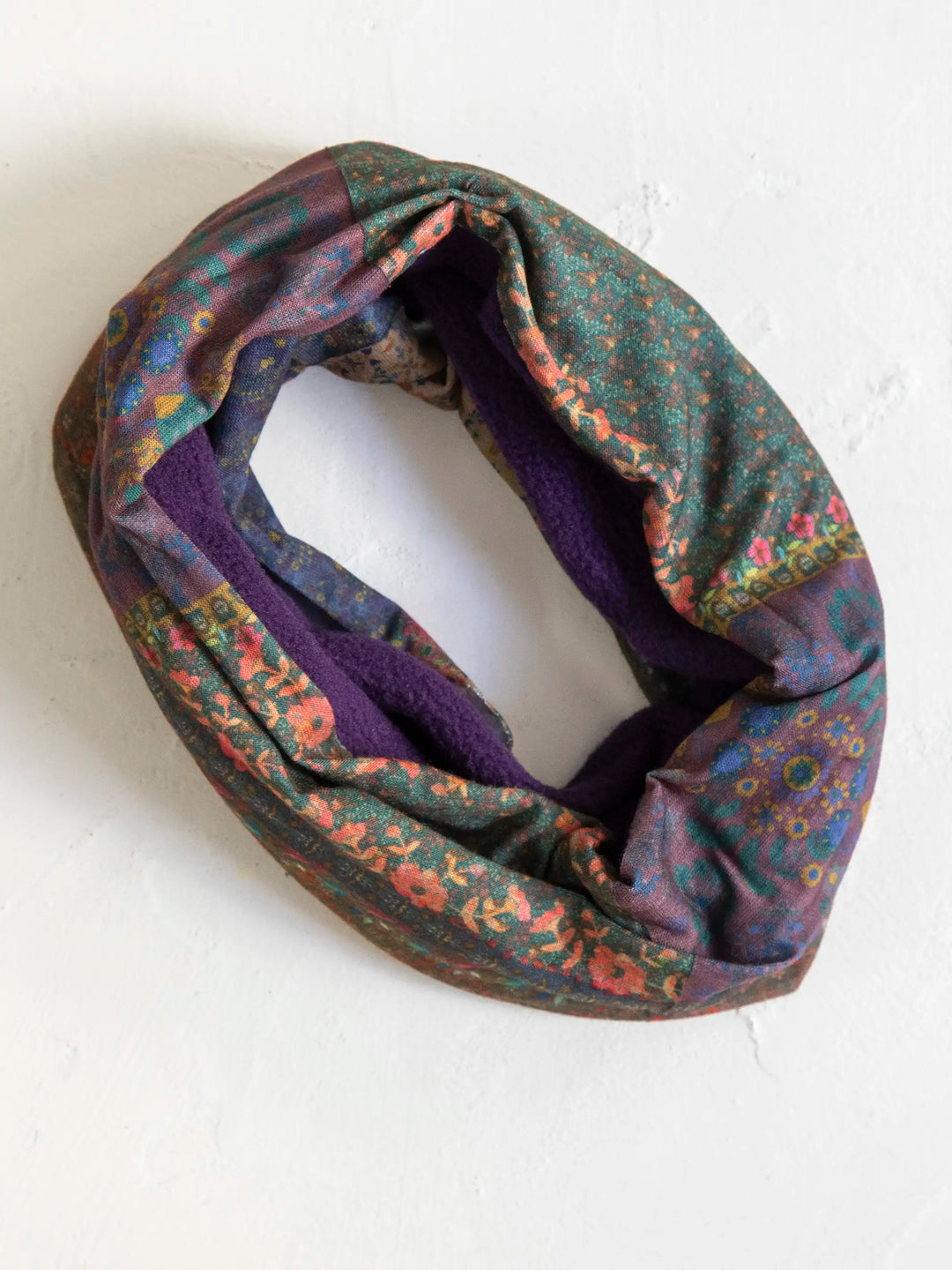 Natural Life Fleece Boho Bandeau® Headband-Vintage Patchwork