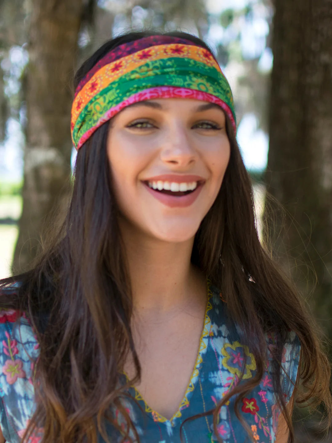 Natural Life Full Boho Bandeau® Headband-Multi Stripe