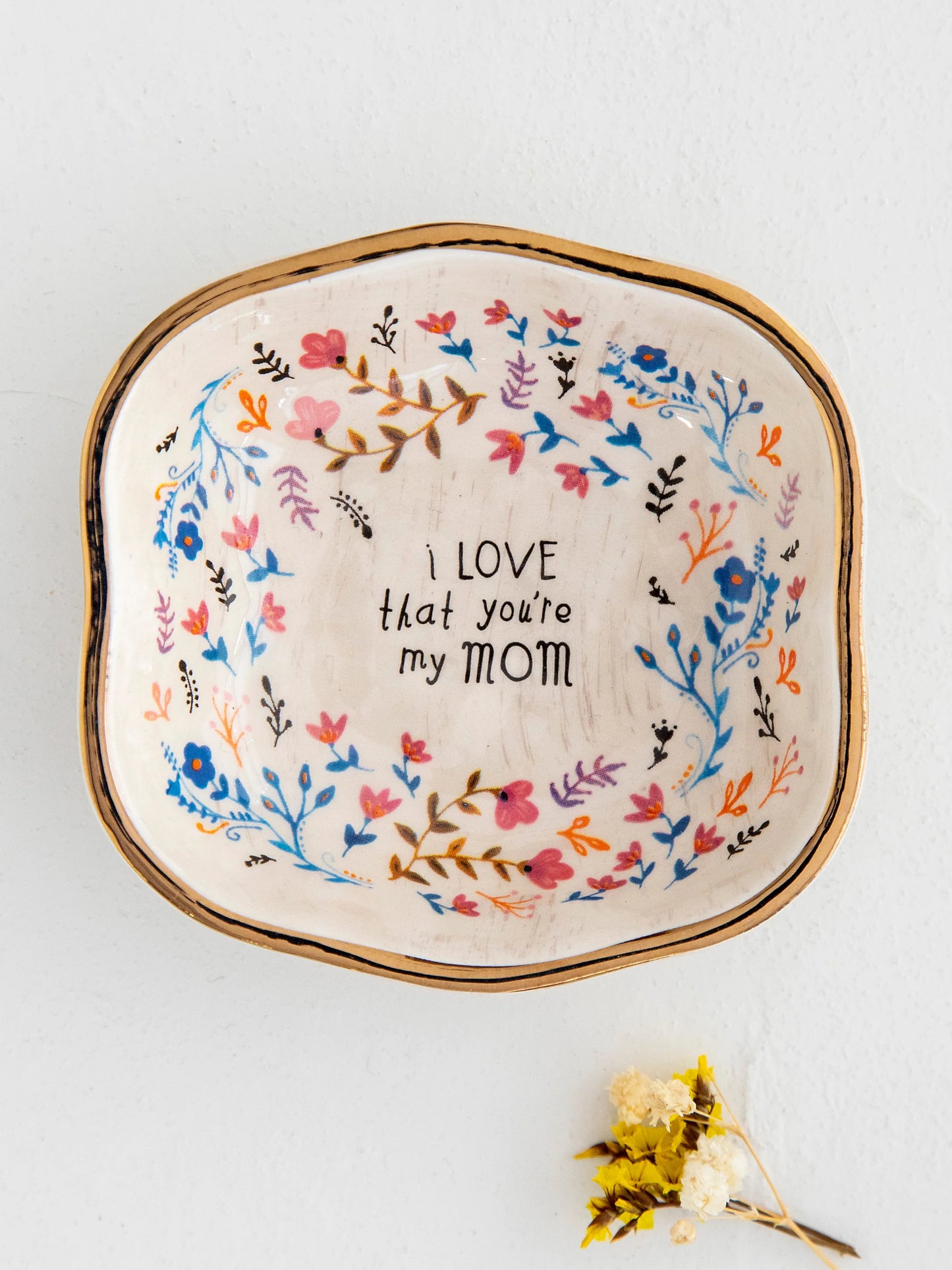 Natural Life Antiqued Trinket Bowl - Mom