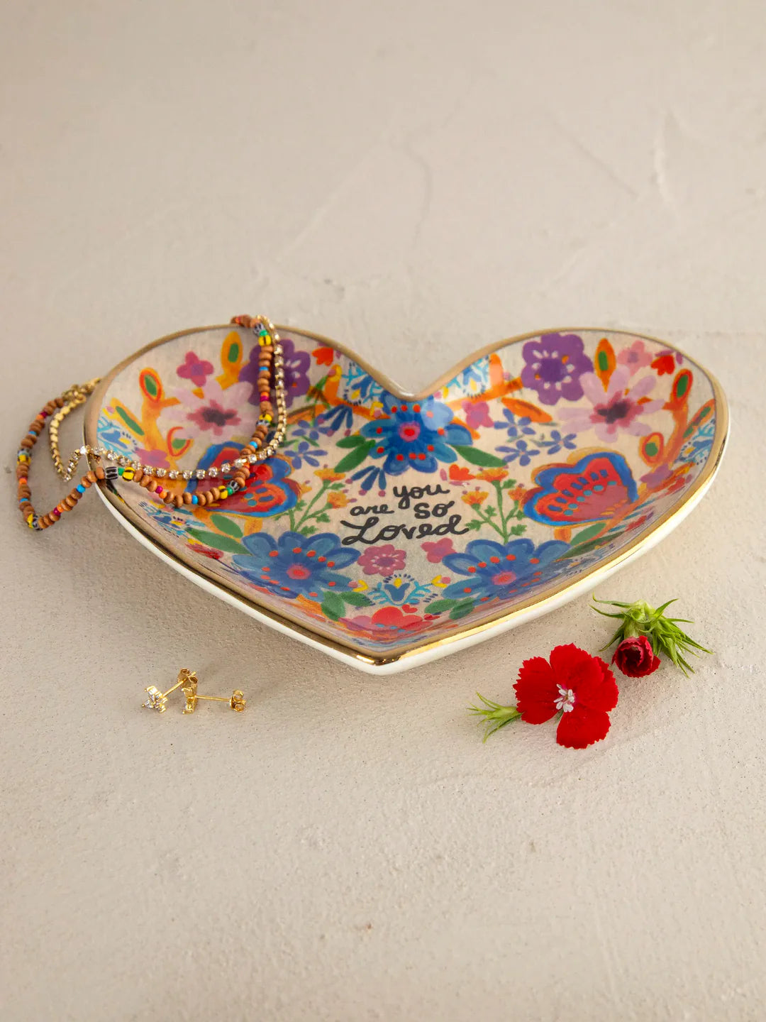 Natural Life Artsy Ceramic Trinket Dish-You Are So Loved